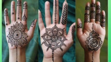 front hand simple mehndi design